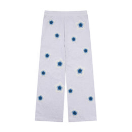 Blue Star Crochet Patch Sweatpants