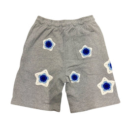 Grey Star Crochet Patch Sweatshorts