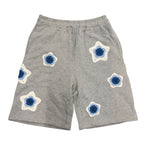 Grey Star Crochet Patch Sweatshorts