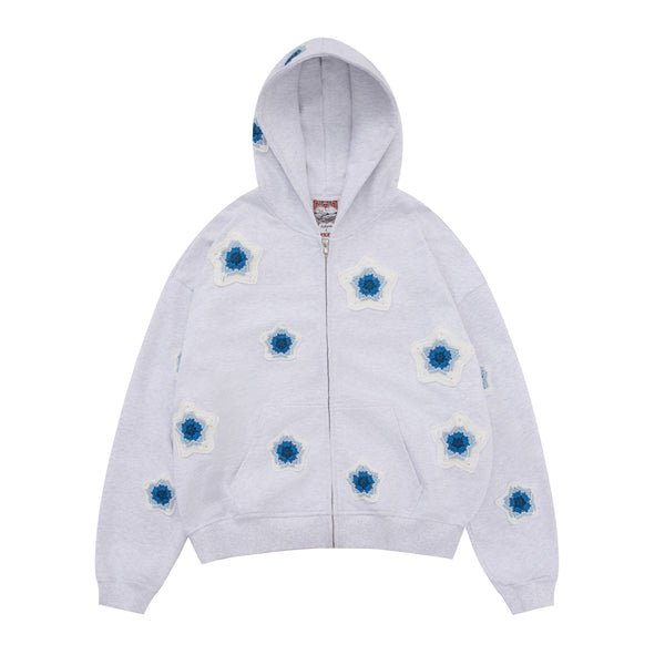 Blue Star Crochet Patch Sweatshirt