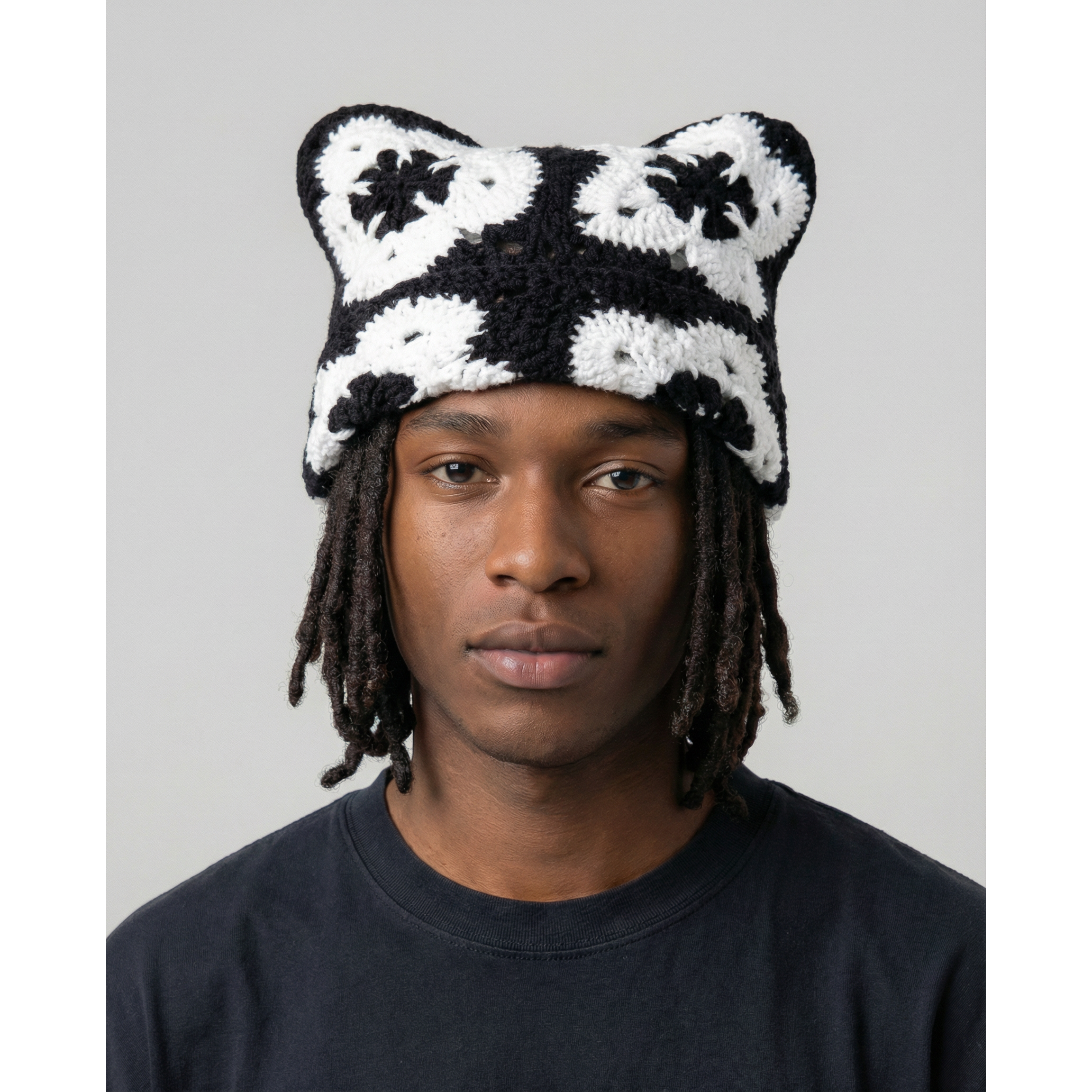 Black Star Crochet Cat Hat