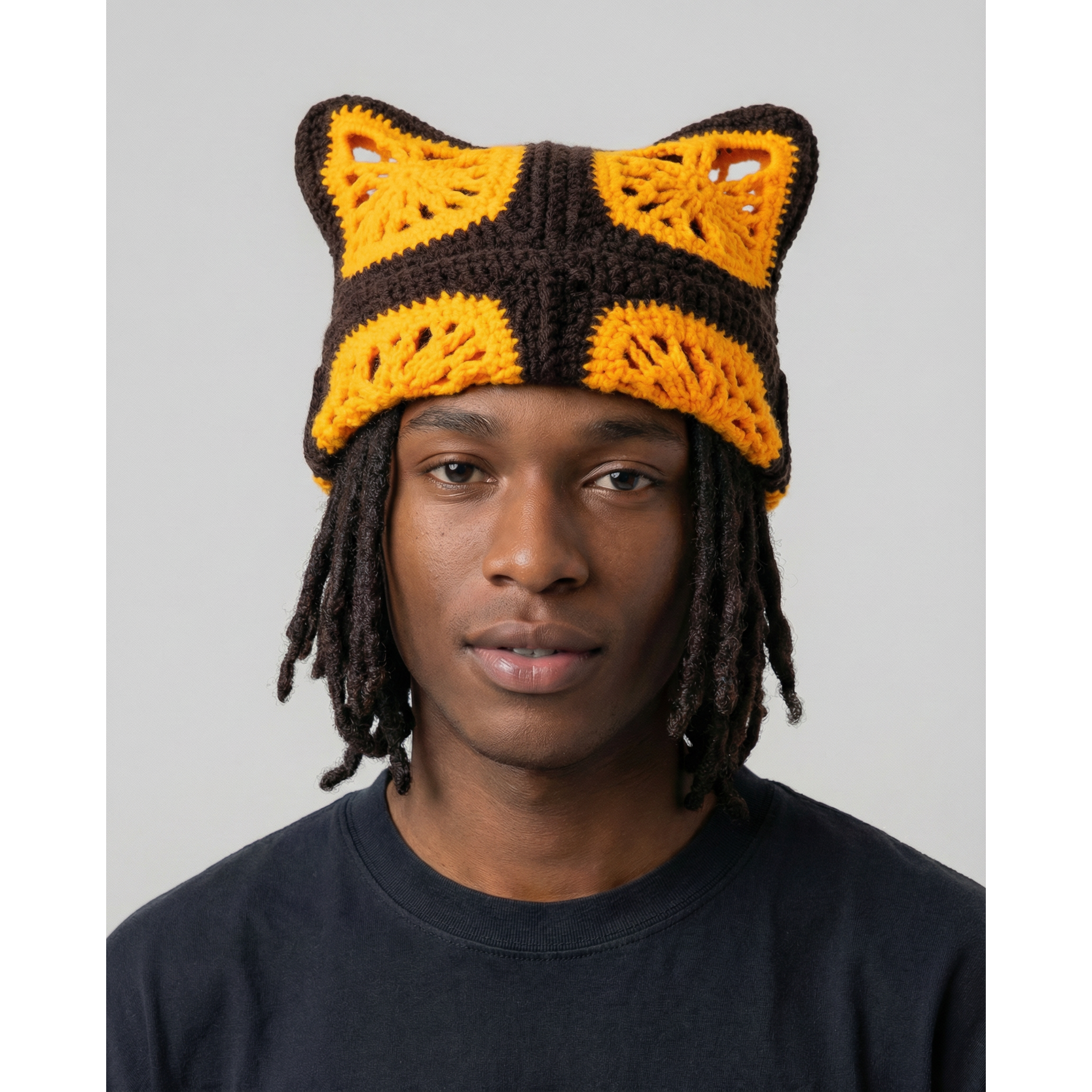 Sunset Tree Crochet Cat Hat