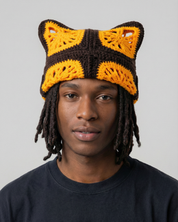 Sunset Tree Crochet Cat Hat