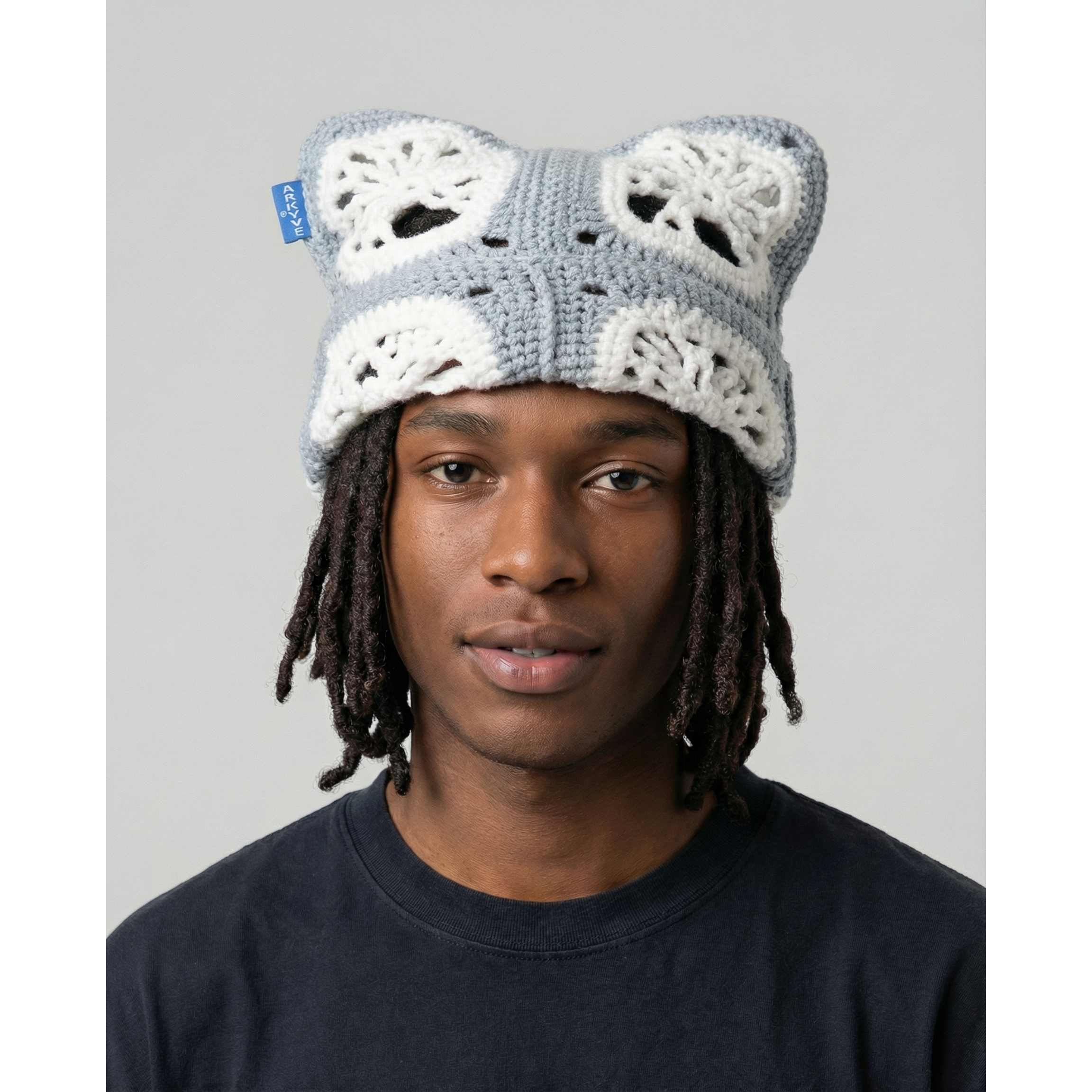 Frosted Tree Crochet Cat Hat