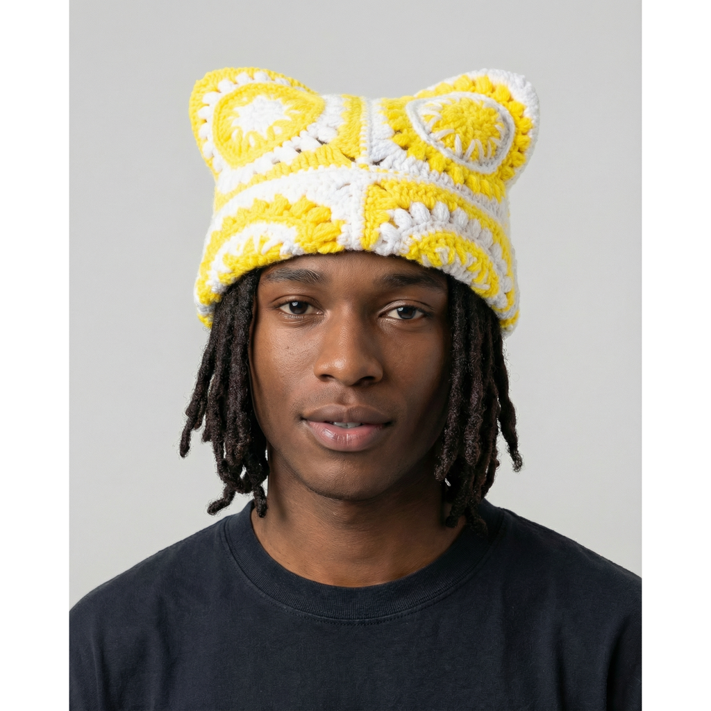 Sunny Burst Crochet Cat Hat