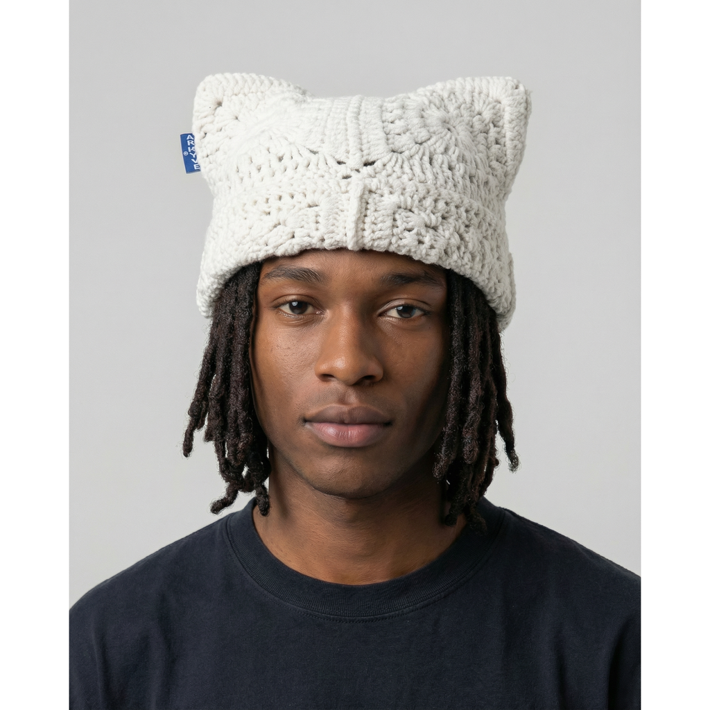 Snow Crochet Cat Hat