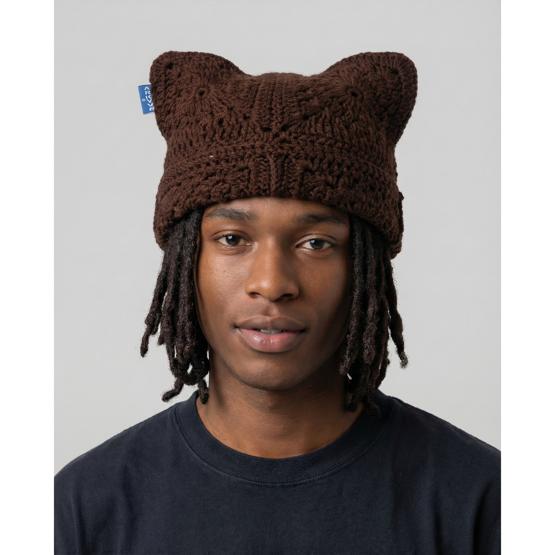 Chocolate Crochet Cat Hat