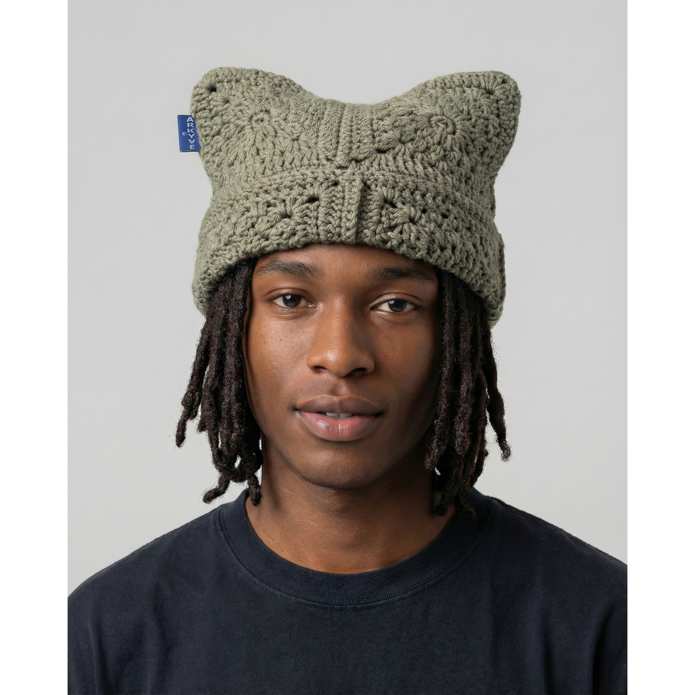 Concrete Moss Crochet Cat Hat