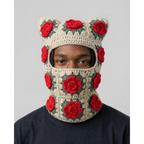 3D Rose Crochet Cat Mask