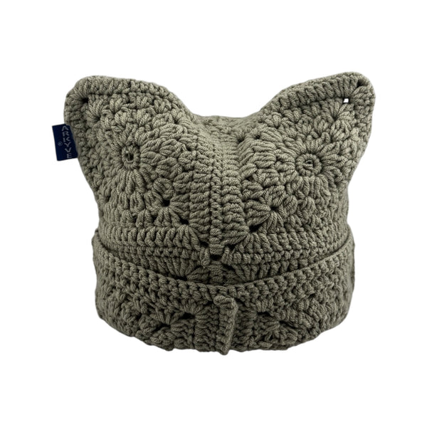 Concrete Moss Crochet Cat Hat