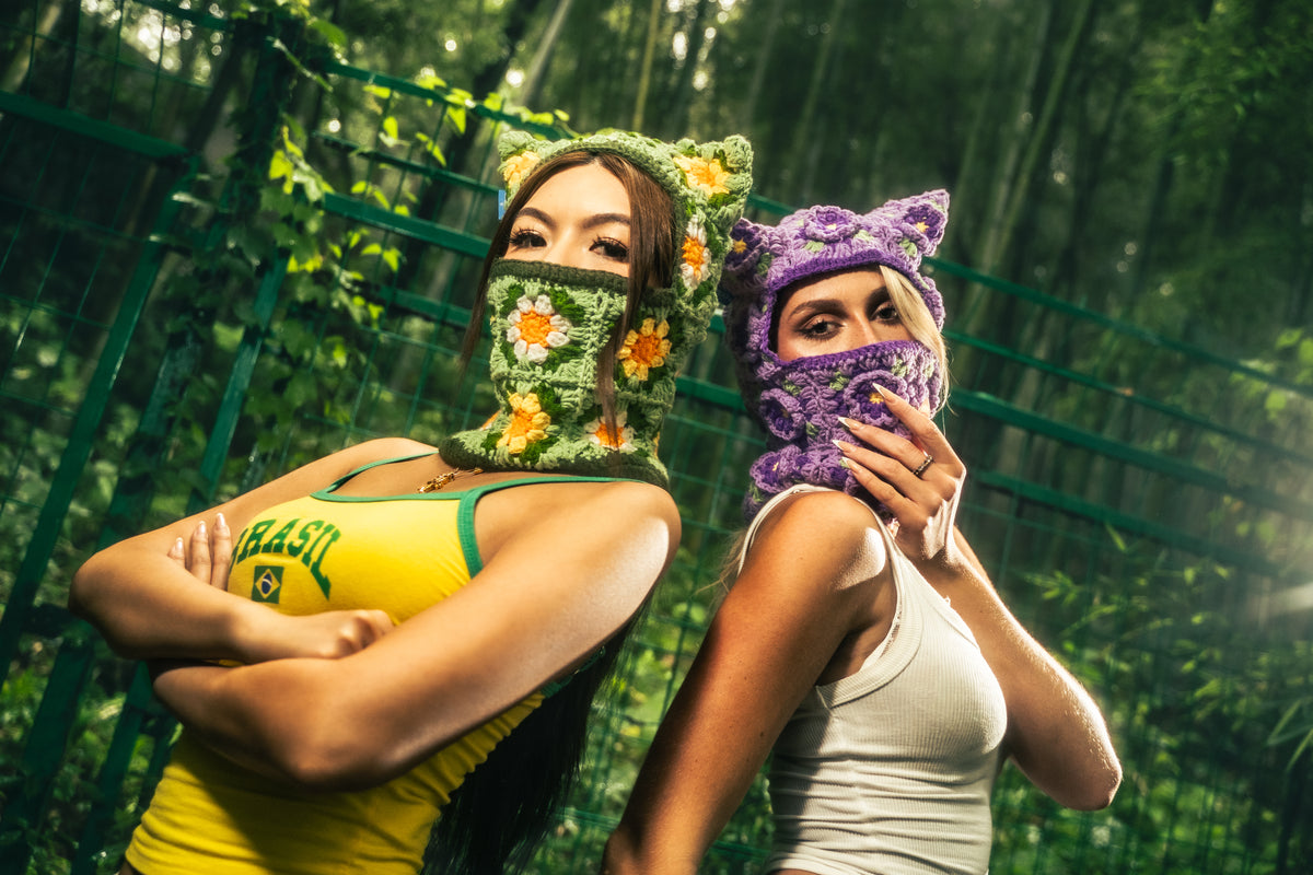 Garden Crochet Cat Mask