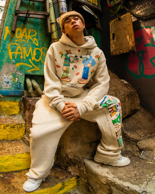 Arkyve X Steven Harrington Pair Hoodie - Oatmeal