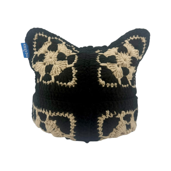 Dusk Flower Crochet Cat Hat