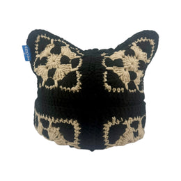 Dusk Flower Crochet Cat Hat