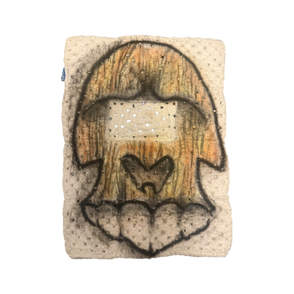 Tan Skull 1of1 Crochet Cat Mask