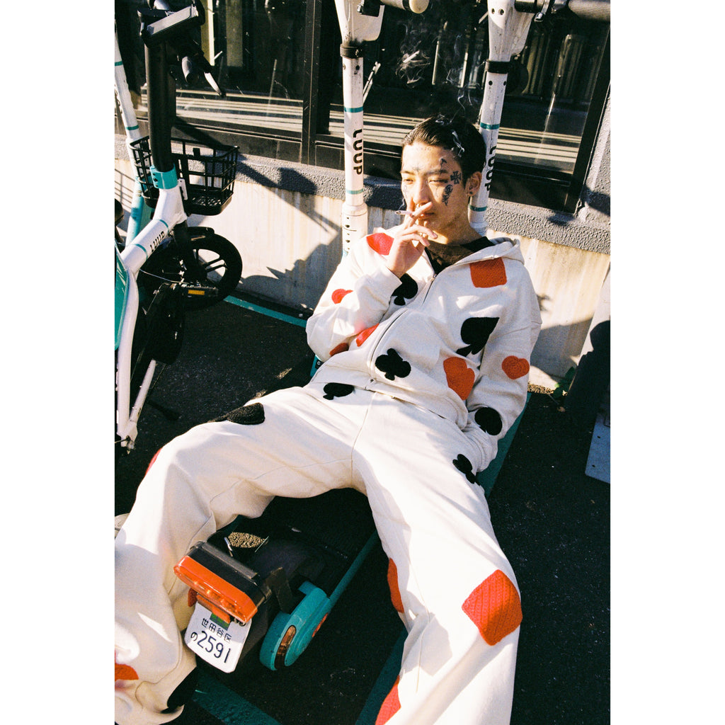 Poker Crochet Patch Sweatshirt