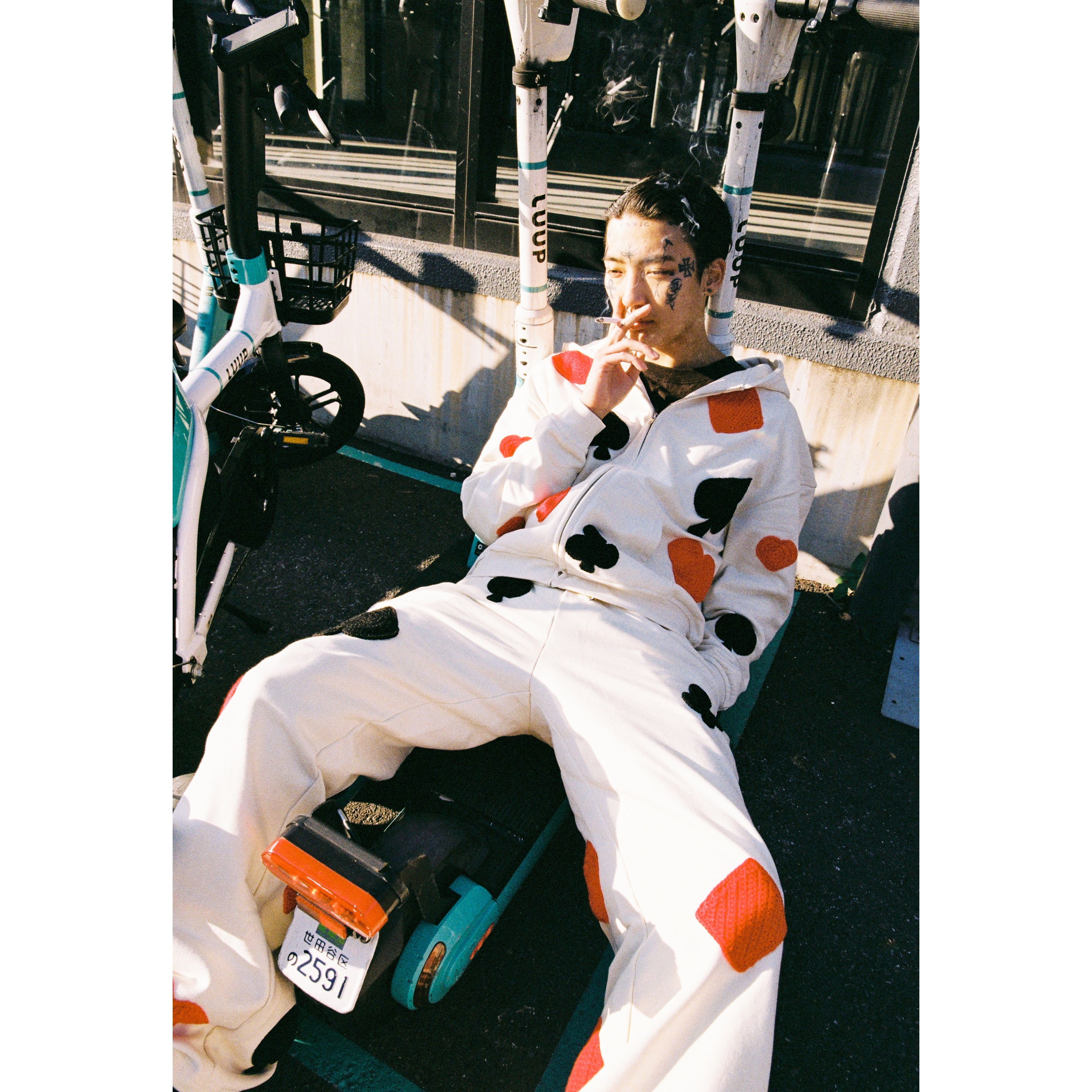 Poker Crochet Patch Sweatshirt