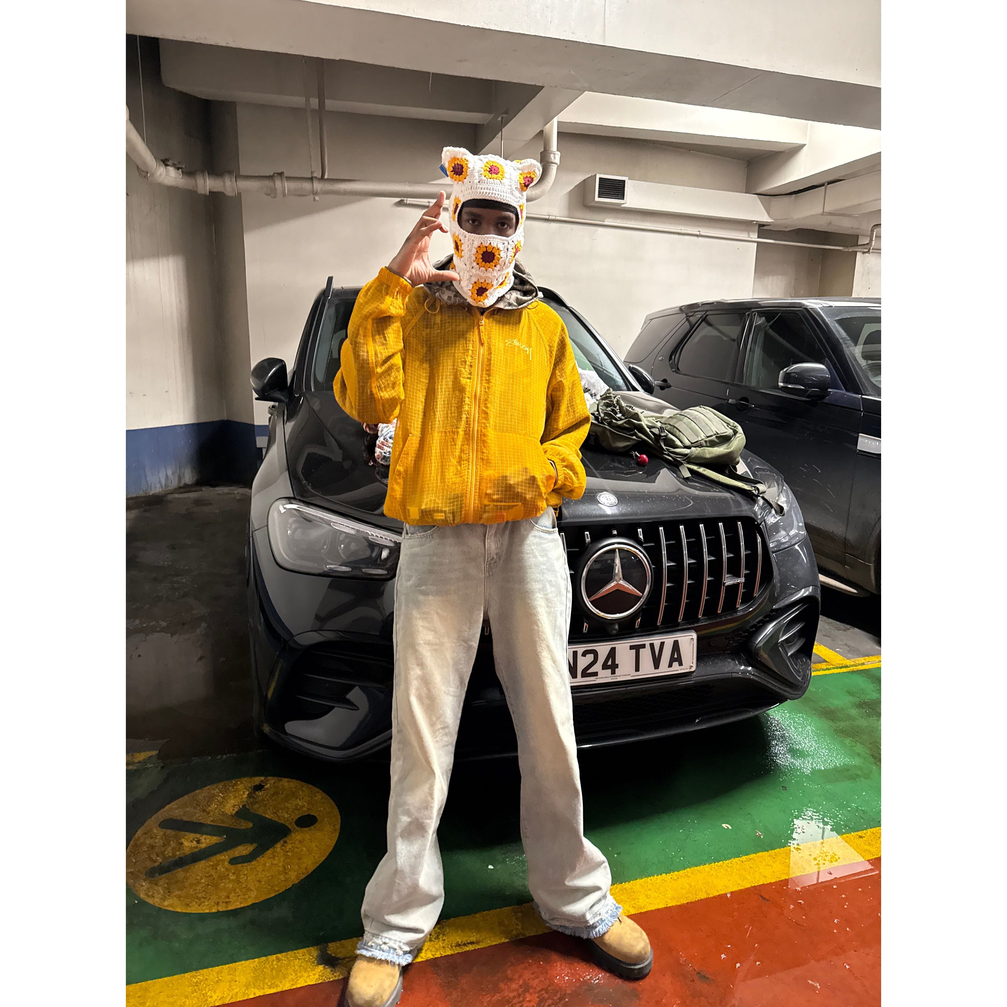 Sunflower Crochet Ski Mask