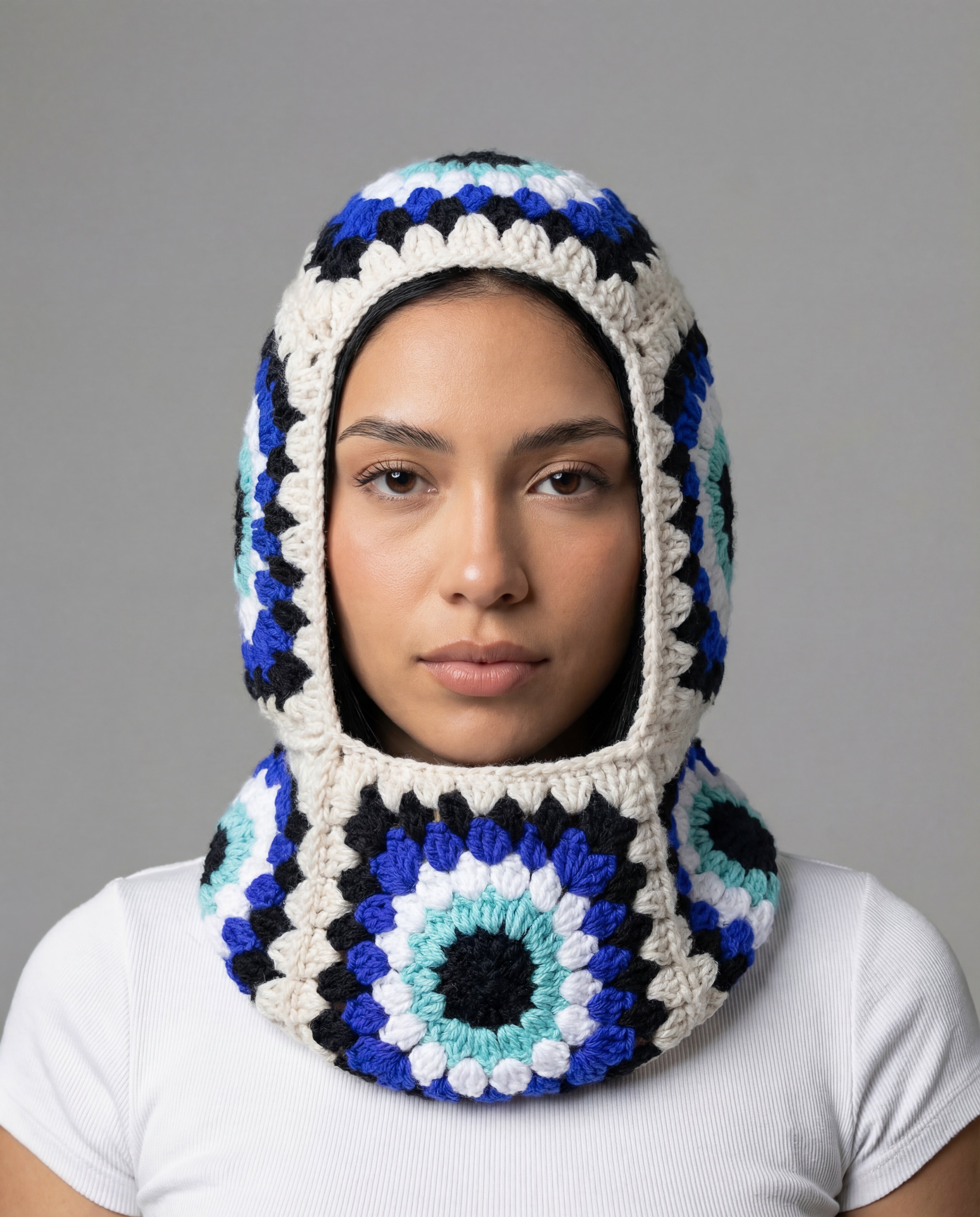 Evil Eye Crochet Hood