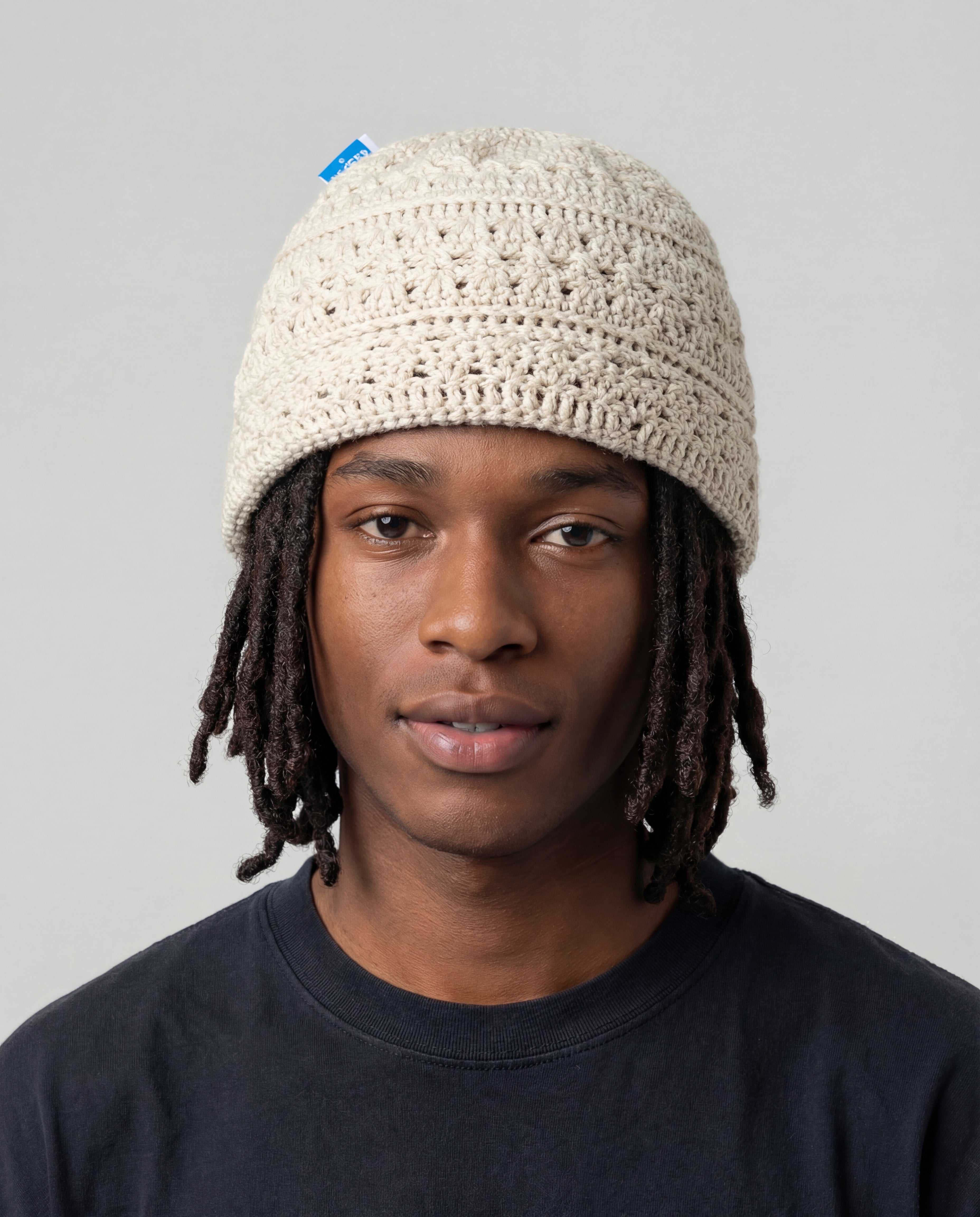 Ivory Crochet Beanie