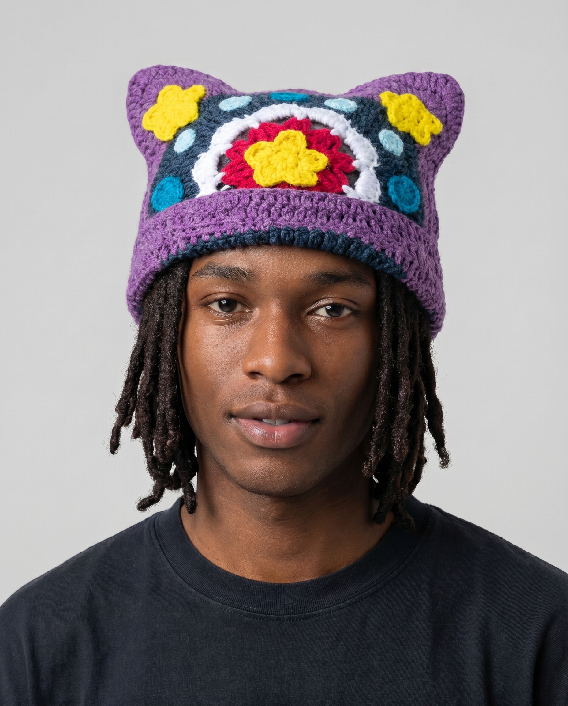 Arkyve X Steven Harrington "Getting Away" Crochet Cat Hat