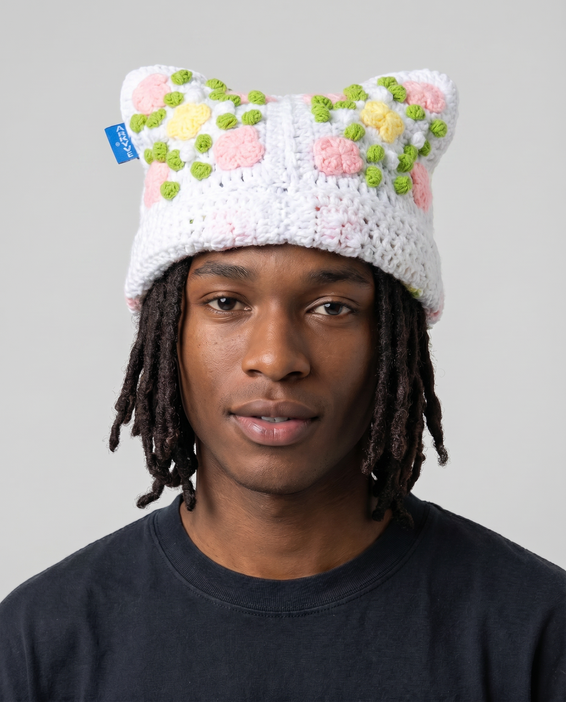 Arkyve X Steven Harrington "Space" Crochet Cat Hat