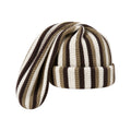 Chocolate Stripe Crochet Sock Hat
