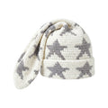 Grey Star Crochet Sock Hat