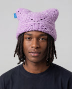 Lavender Crochet Cat Hat
