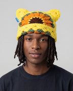 Sunflower Crochet Cat Hat