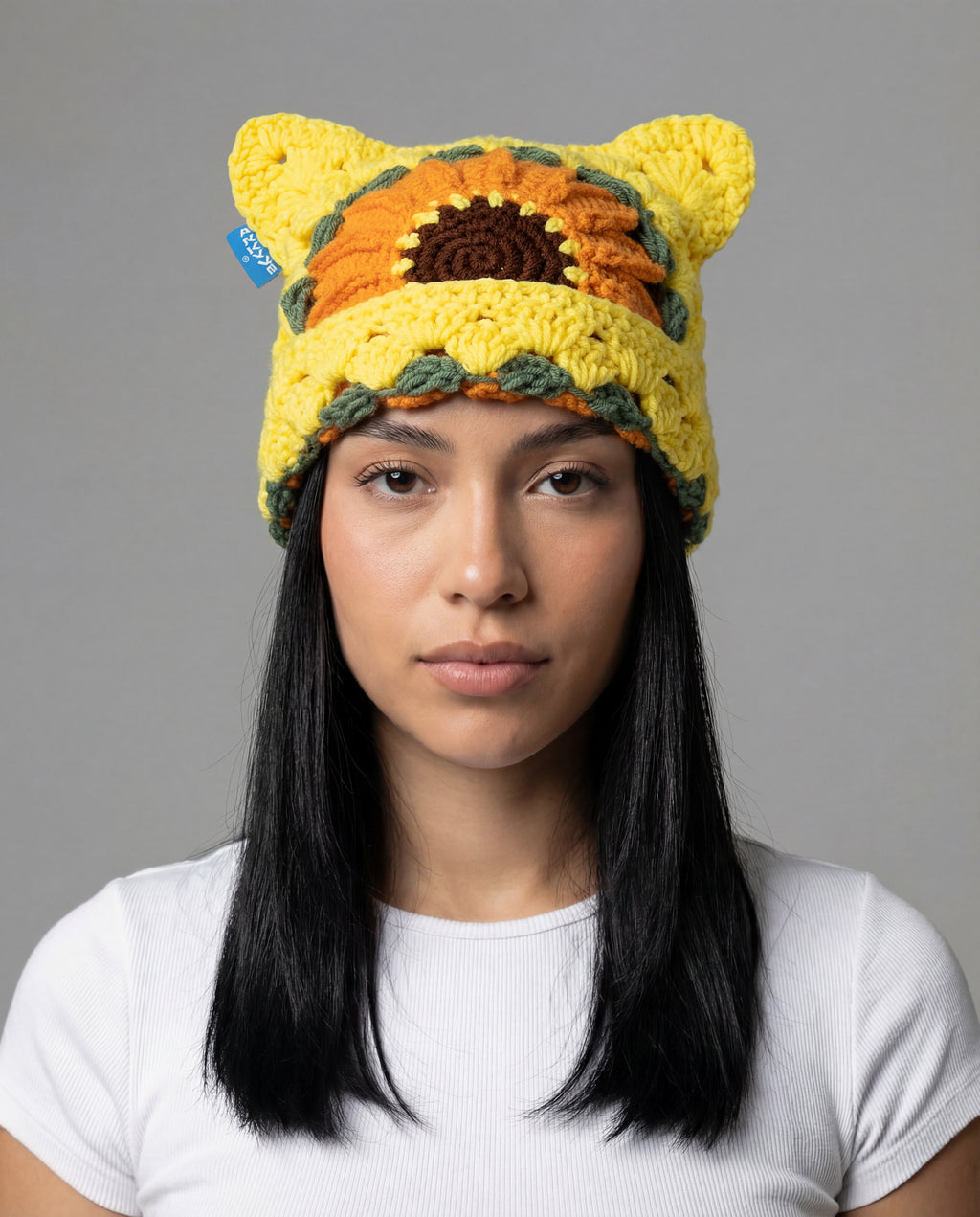 Sunflower Crochet Cat Hat
