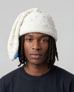 White Pearl Crochet Sock Hat