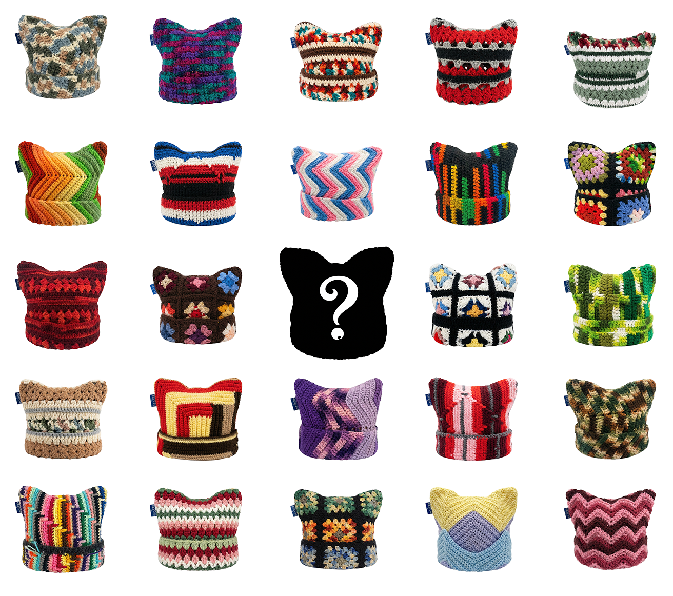 MYSTERY 1of1 Crochet Cat Hat