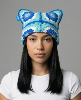 Icy Crochet Cat Hat