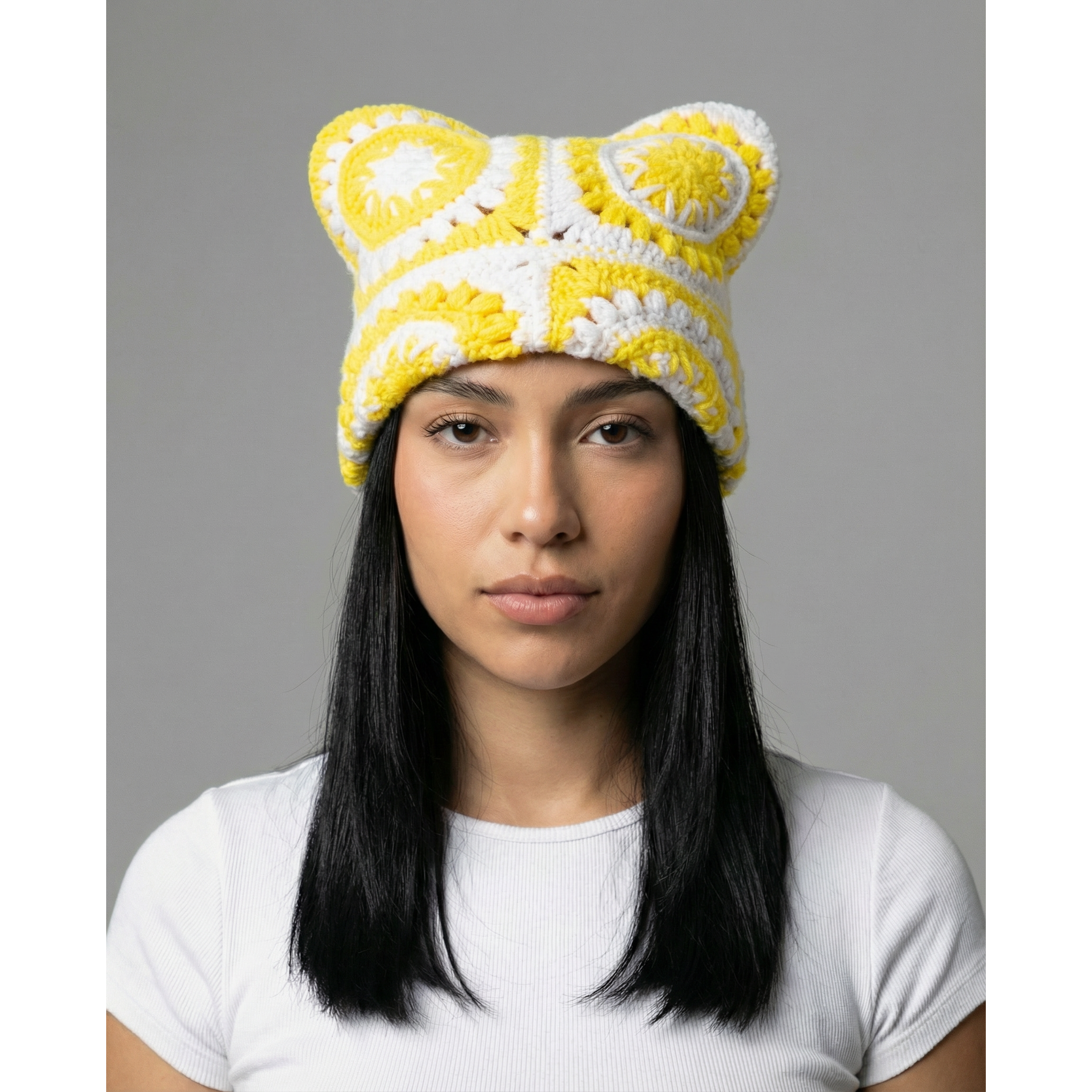 Sunny Burst Crochet Cat Hat