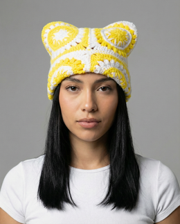 Sunny Burst Crochet Cat Hat