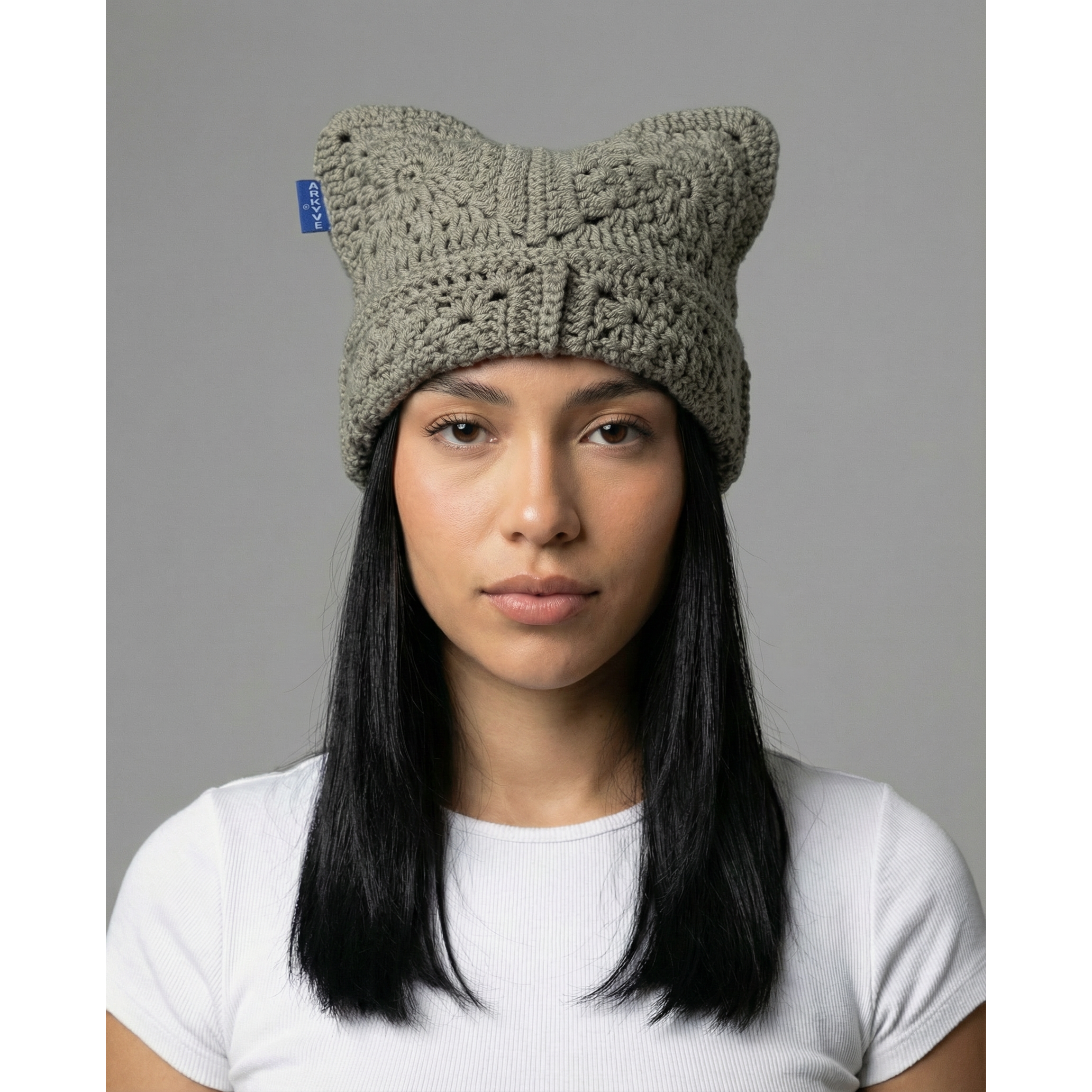 Concrete Moss Crochet Cat Hat