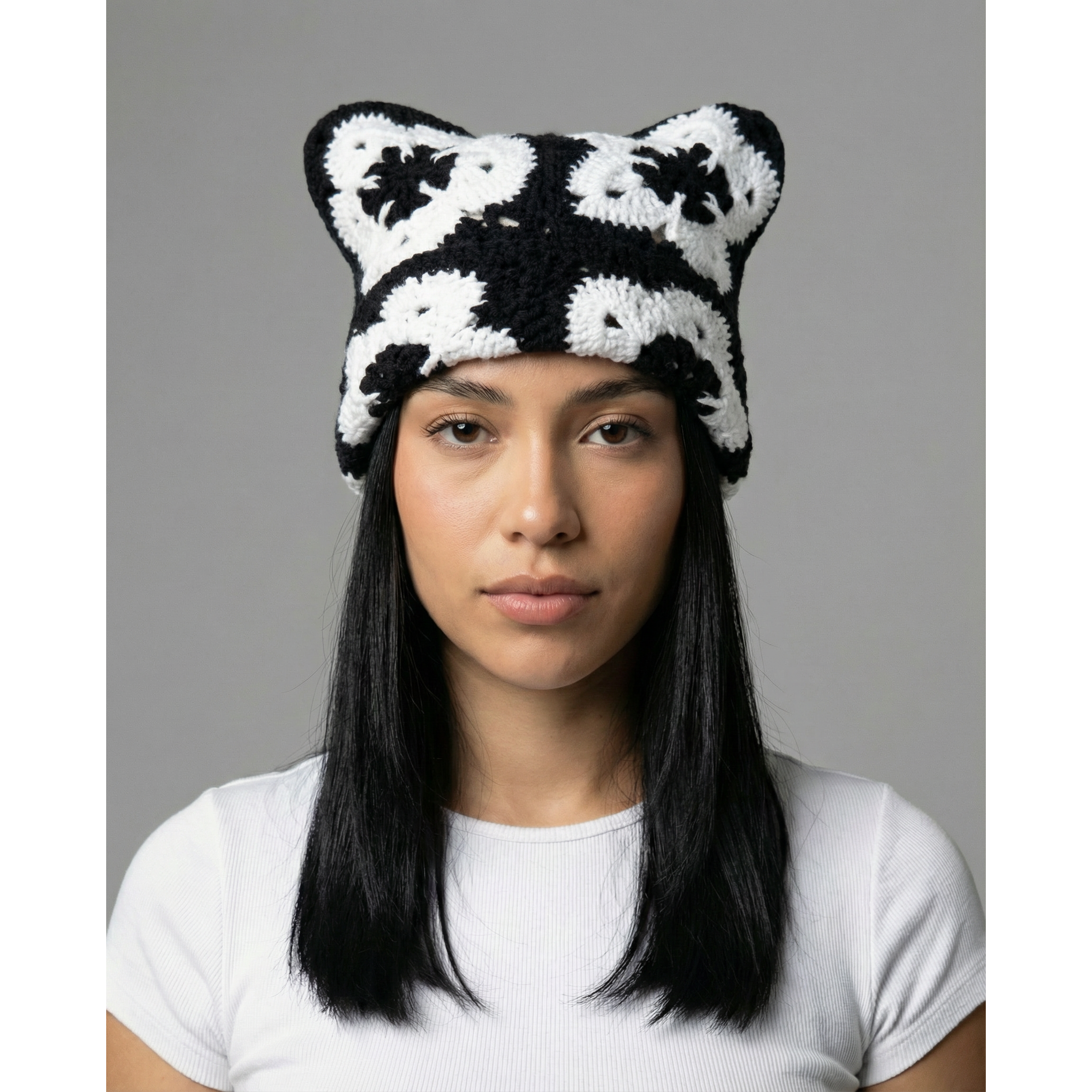Black Star Crochet Cat Hat