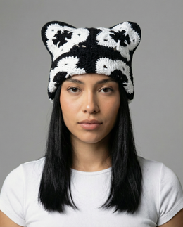 Black Star Crochet Cat Hat