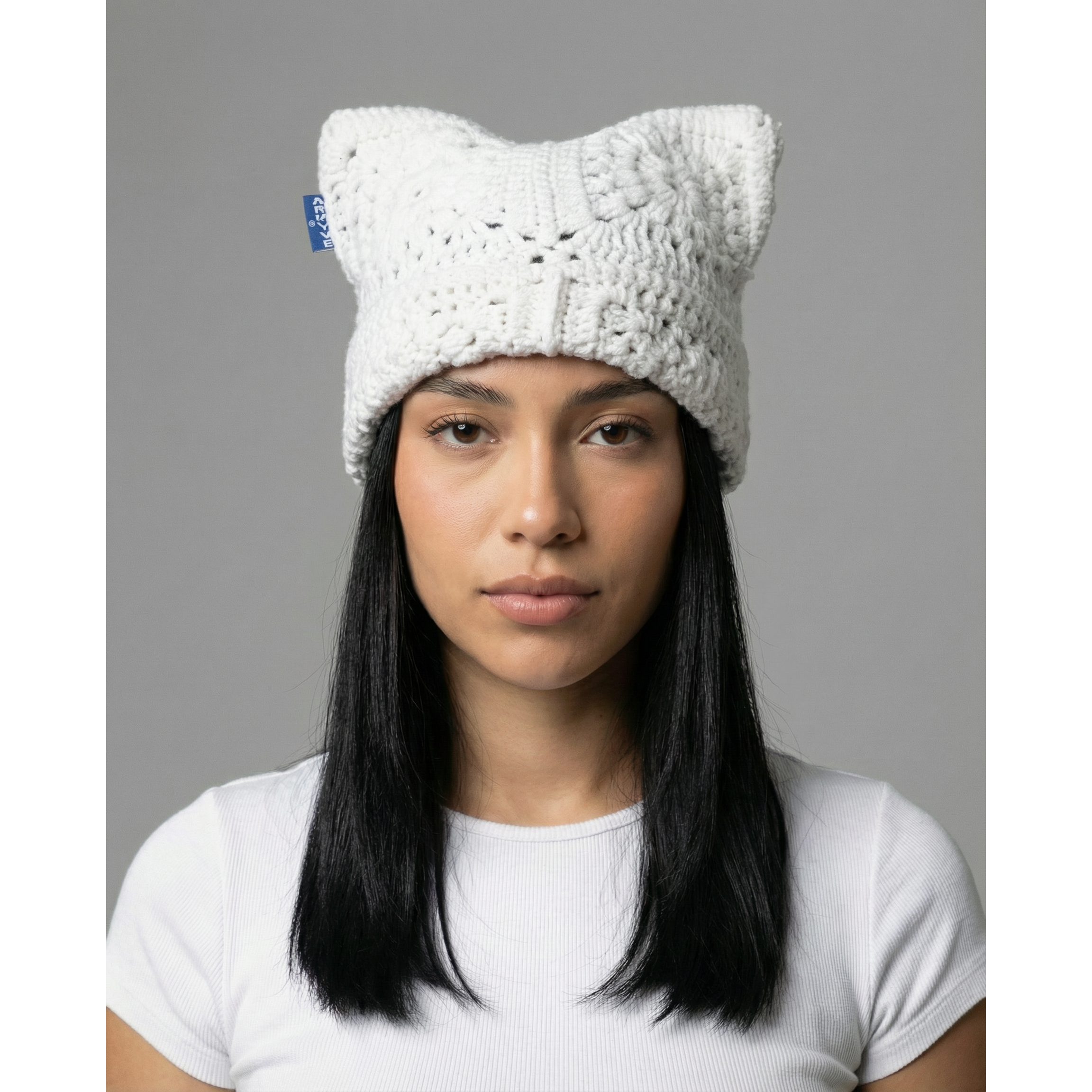 Snow Crochet Cat Hat
