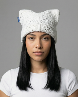 Snow Crochet Cat Hat