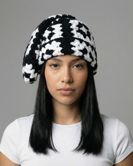 Mono Square Crochet Sock Hat