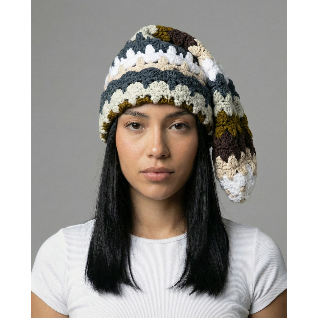 Earth Stripe Crochet Sock Hat