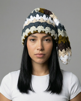 Earth Stripe Crochet Sock Hat