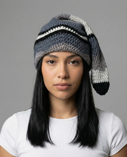Graphite Crochet Sock Hat