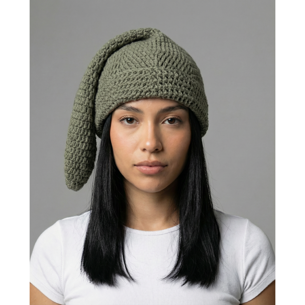 Concrete Moss Crochet Sock Hat