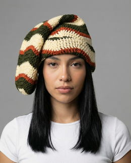 Jungle Ember Crochet Sock Hat