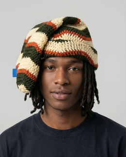 Jungle Ember Crochet Sock Hat