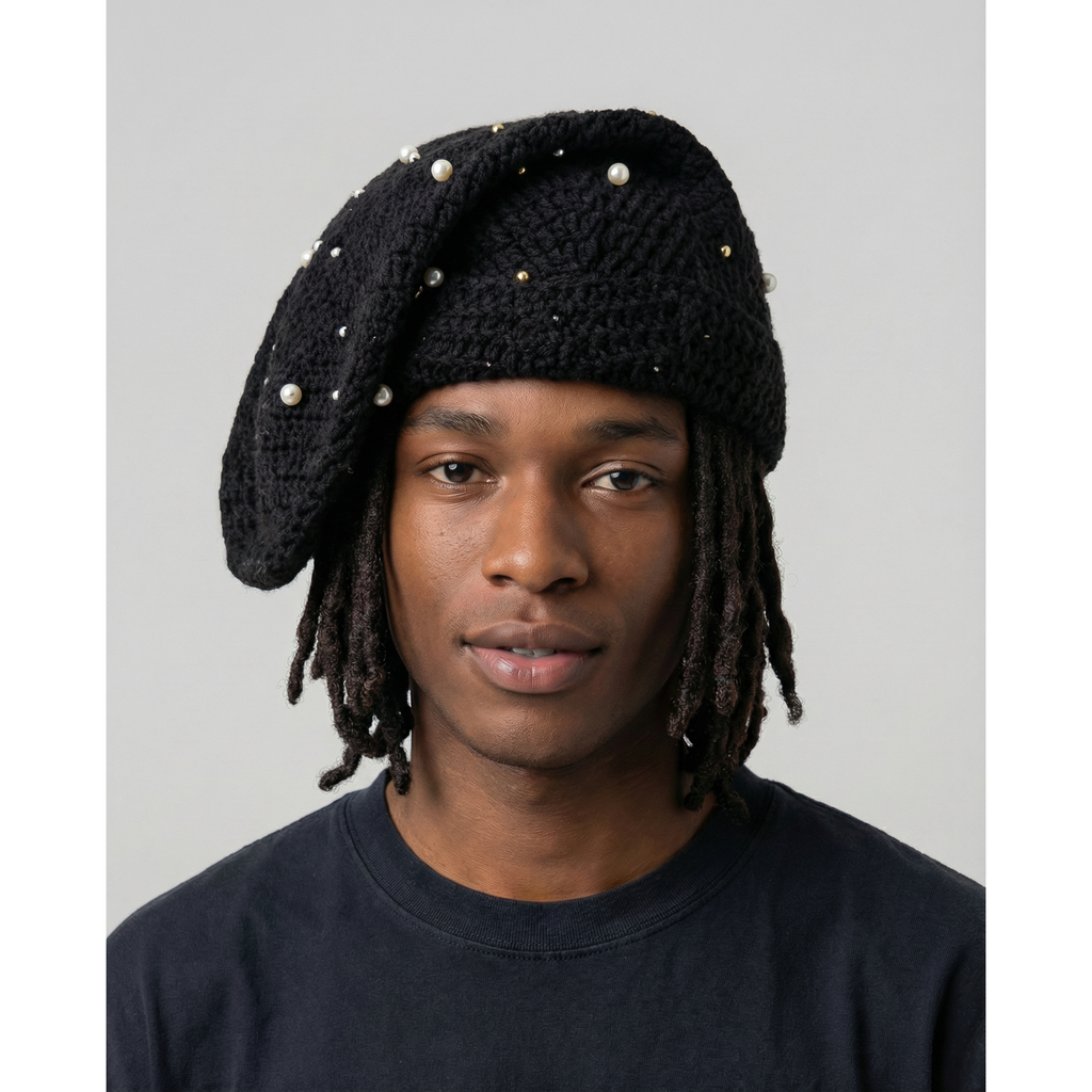 Pearl Crochet Sock Hat