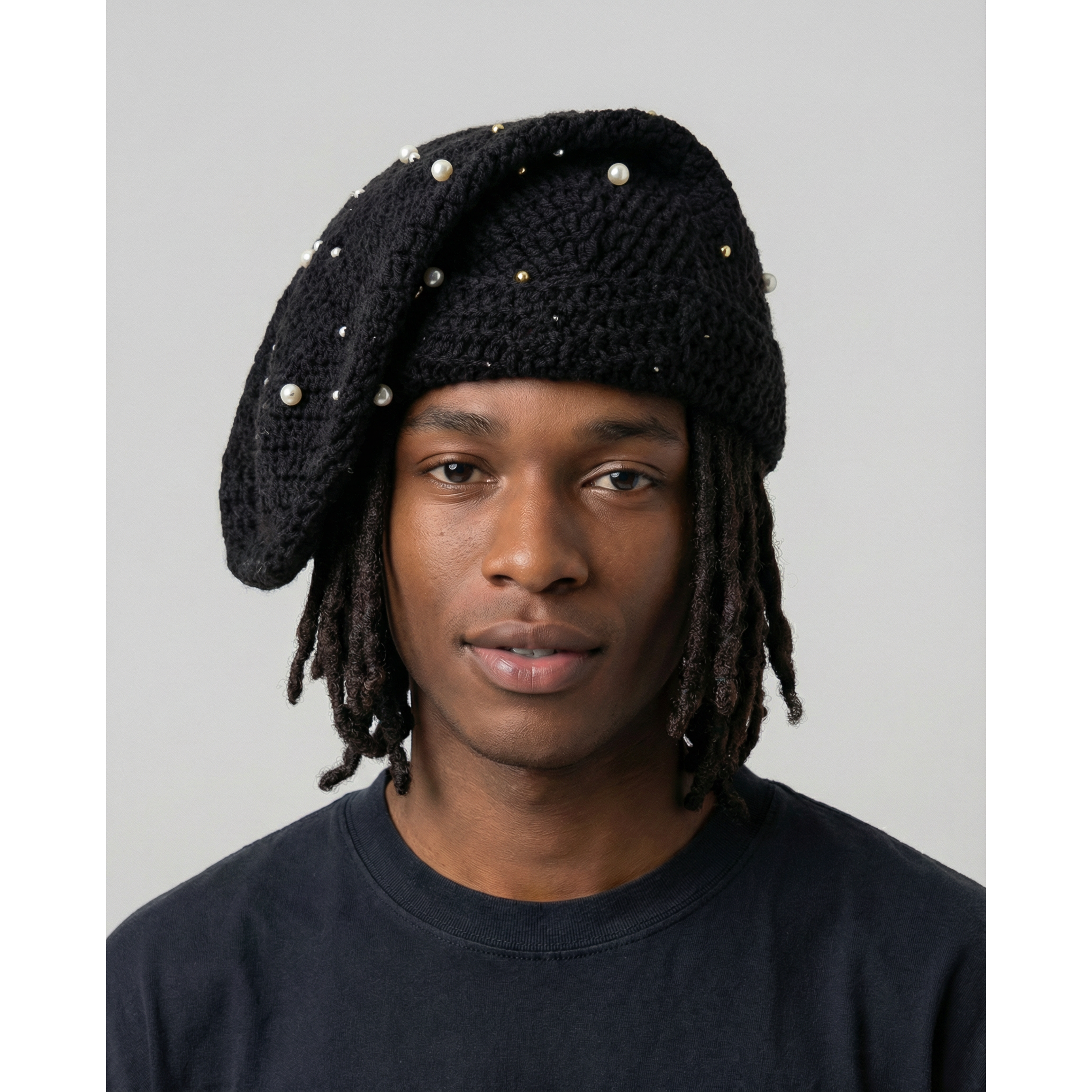 Pearl Crochet Sock Hat